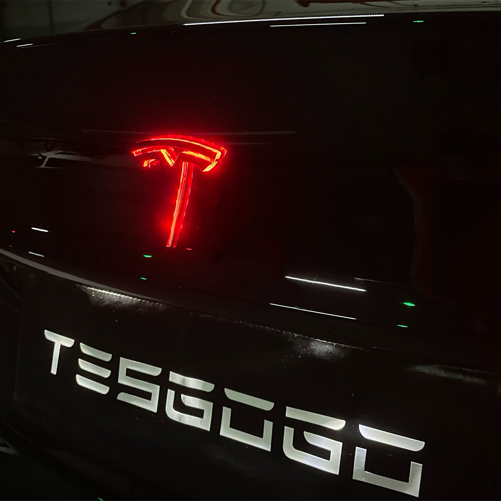 TESGOGO tesla Led Trunk Emblem For Model3/Y/X/S, Brake Lights